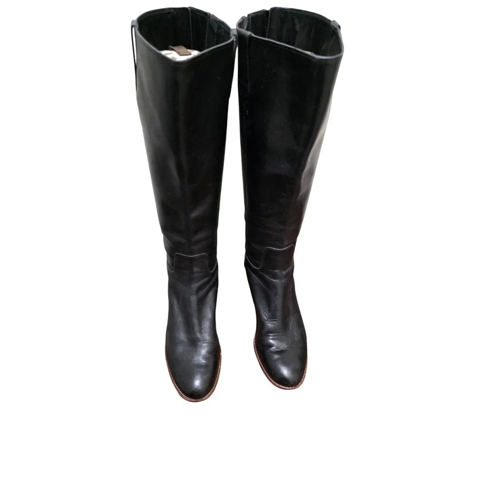 Cole Haan Women's Black Leather Knee-High Riding Boots‎ Size 8.5B